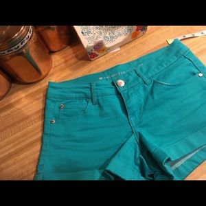 Celebrity Pink Green Cuffed Shorts